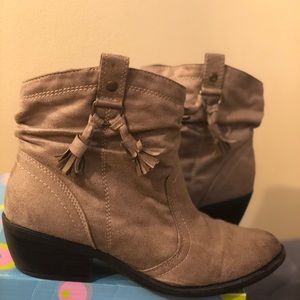 Taupe booties size 9